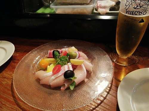 魚屋のトラットリア アレグロペッシェ ブリのカルパッチョ